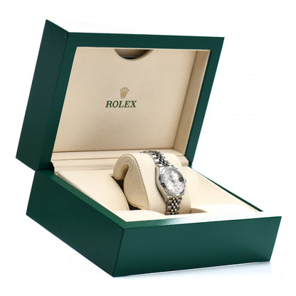 Rolex Stainless Steel 18K White Gold Diamond 28mm Oyster Perpetual Datejust Watch Silver 279174 5 of 5
