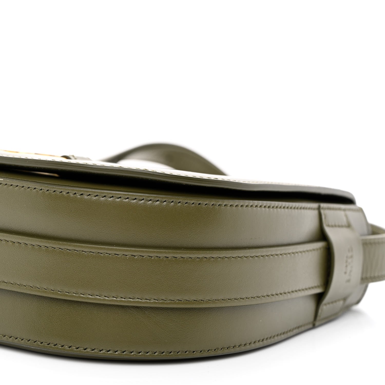 Celine Shiny Calfskin Medium Maillon Triomphe Army Green 11 of 11