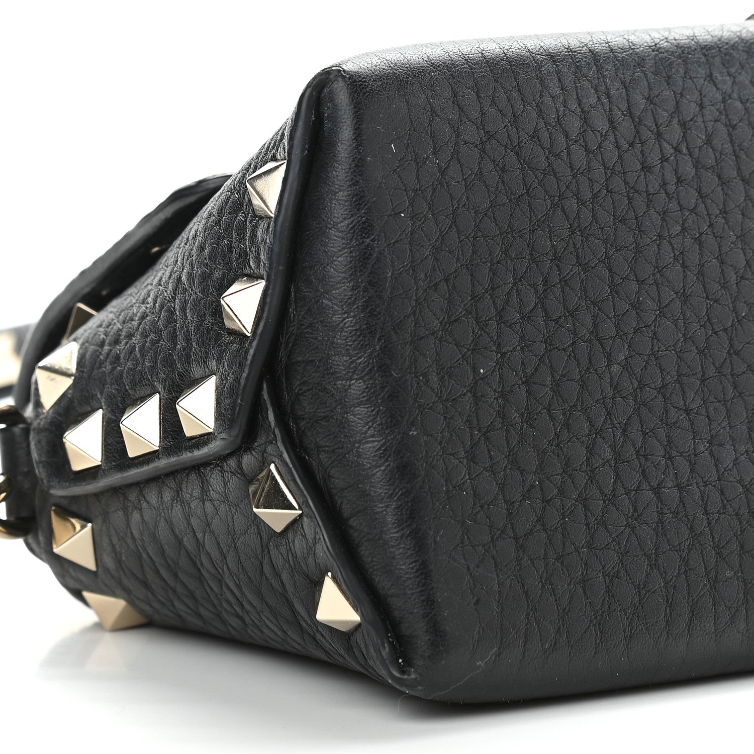 Valentino Garavani Pebbled Calfskin Mini Rockstud Crossbody Bag Black 7 of 8