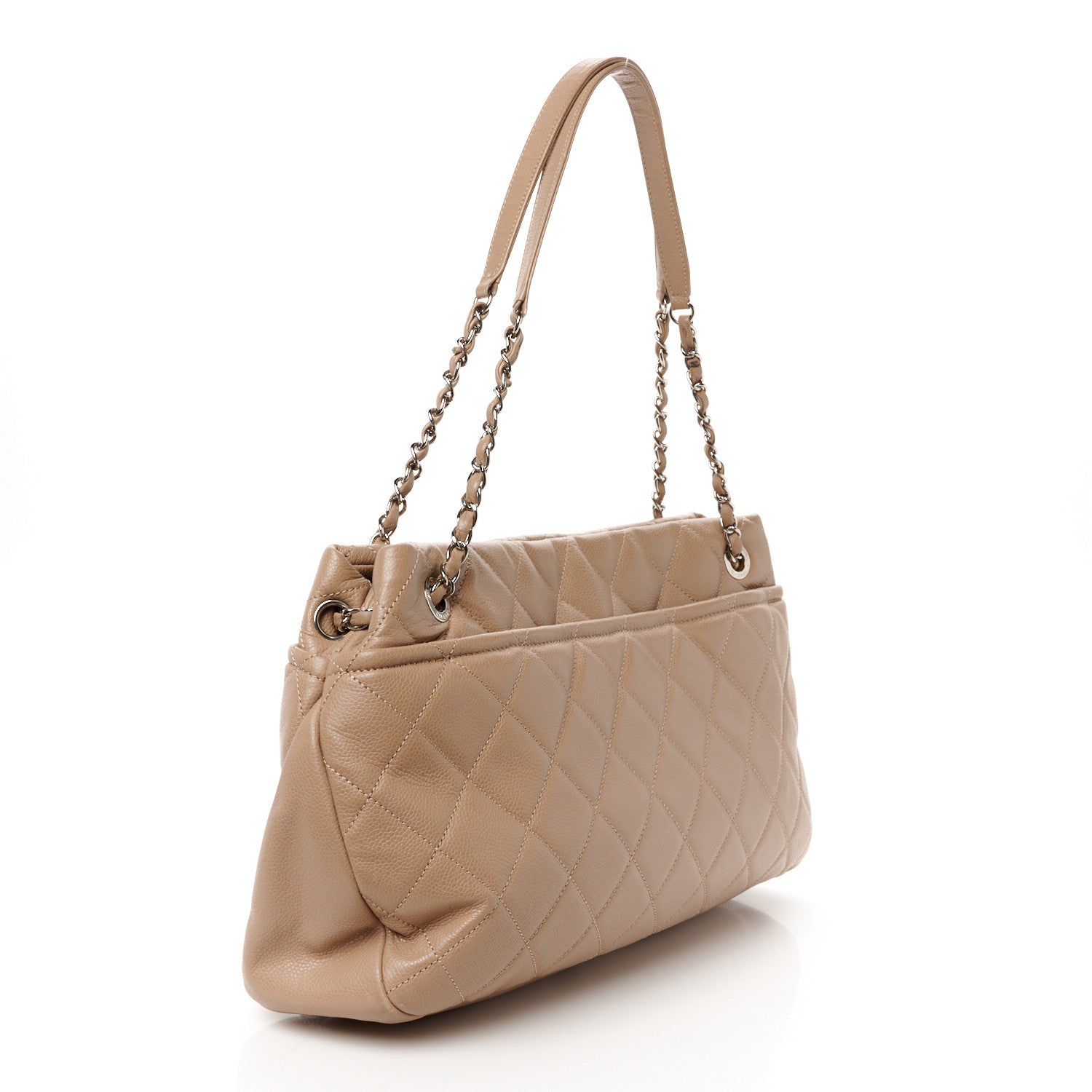 Chanel Caviar Quilted Timeless CC Soft Tote Beige 3 of 11