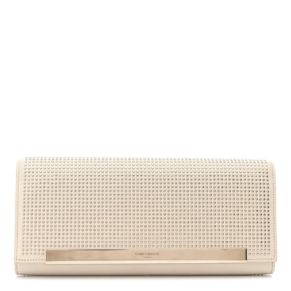 Saint Laurent Calfskin Studded Lutetia Flap Clutch White 1 of 13