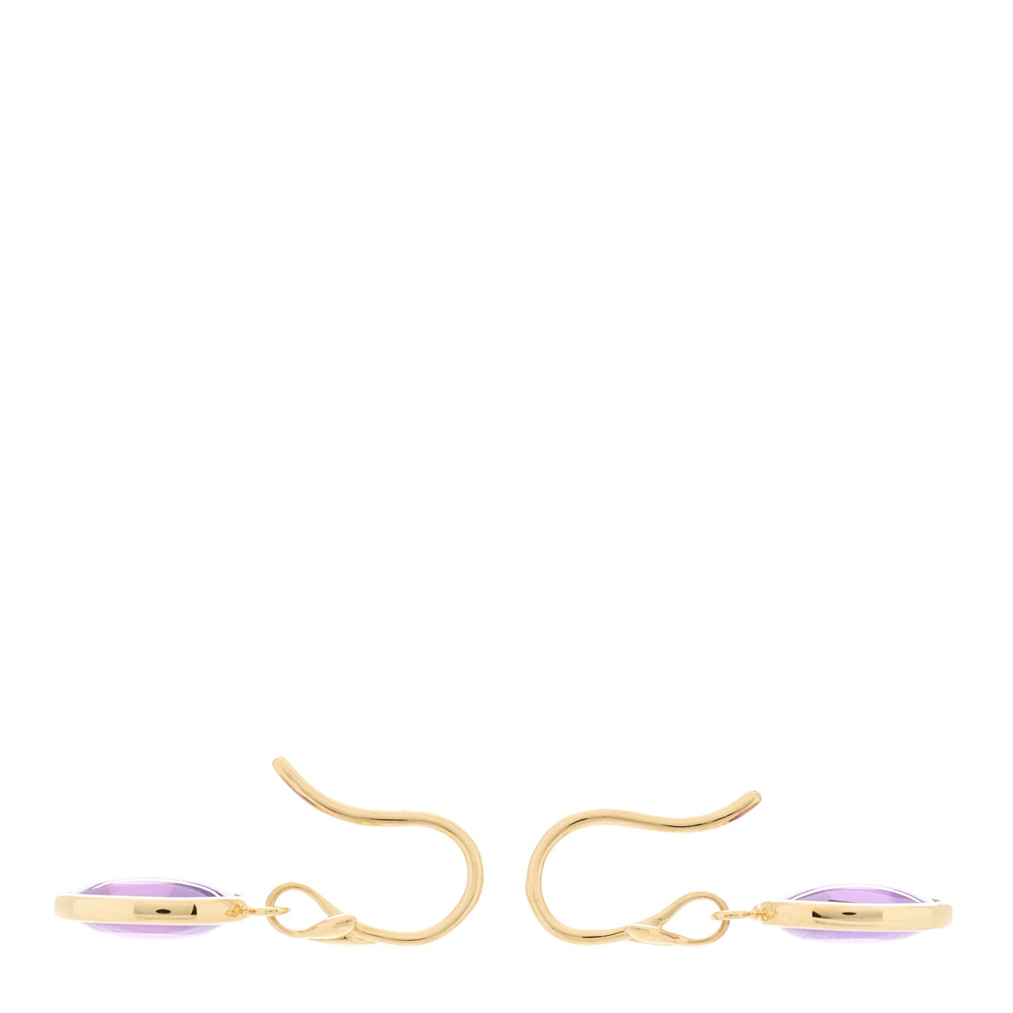 18K Yellow Gold Amethyst Paloma Picasso Olive Leaf Drop Earrings