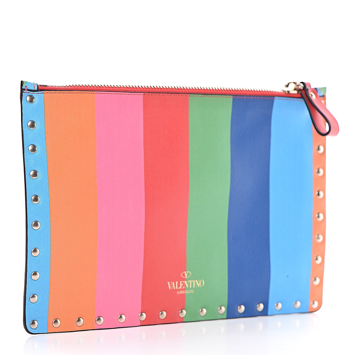 Vitello 1973 Medium Rockstud Zip Pouch Multicolor