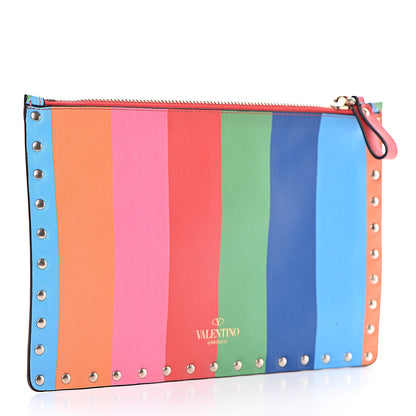 Valentino Garavani Vitello 1973 Medium Rockstud Zip Pouch Multicolor 3 of 6