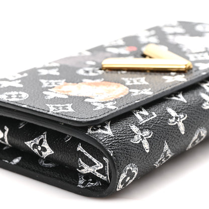 Louis Vuitton Catogram Twist Chain Wallet Black 8 of 9