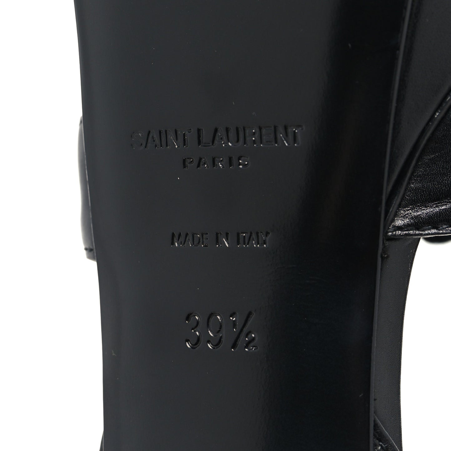 Calfskin Tribute 105 Studded Platform Sandals 39.5 Black