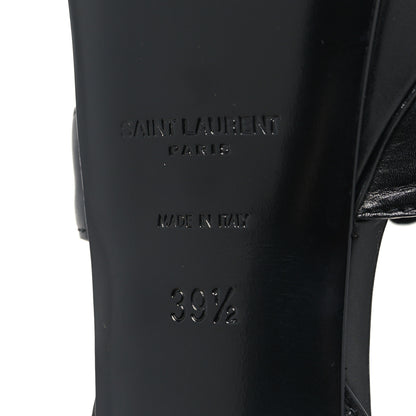 Saint Laurent Calfskin Tribute 105 Studded Platform Sandals 39.5 Black 7 of 8