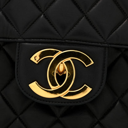Chanel Lambskin Quilted XL Jumbo Single Flap Black 13 of 15