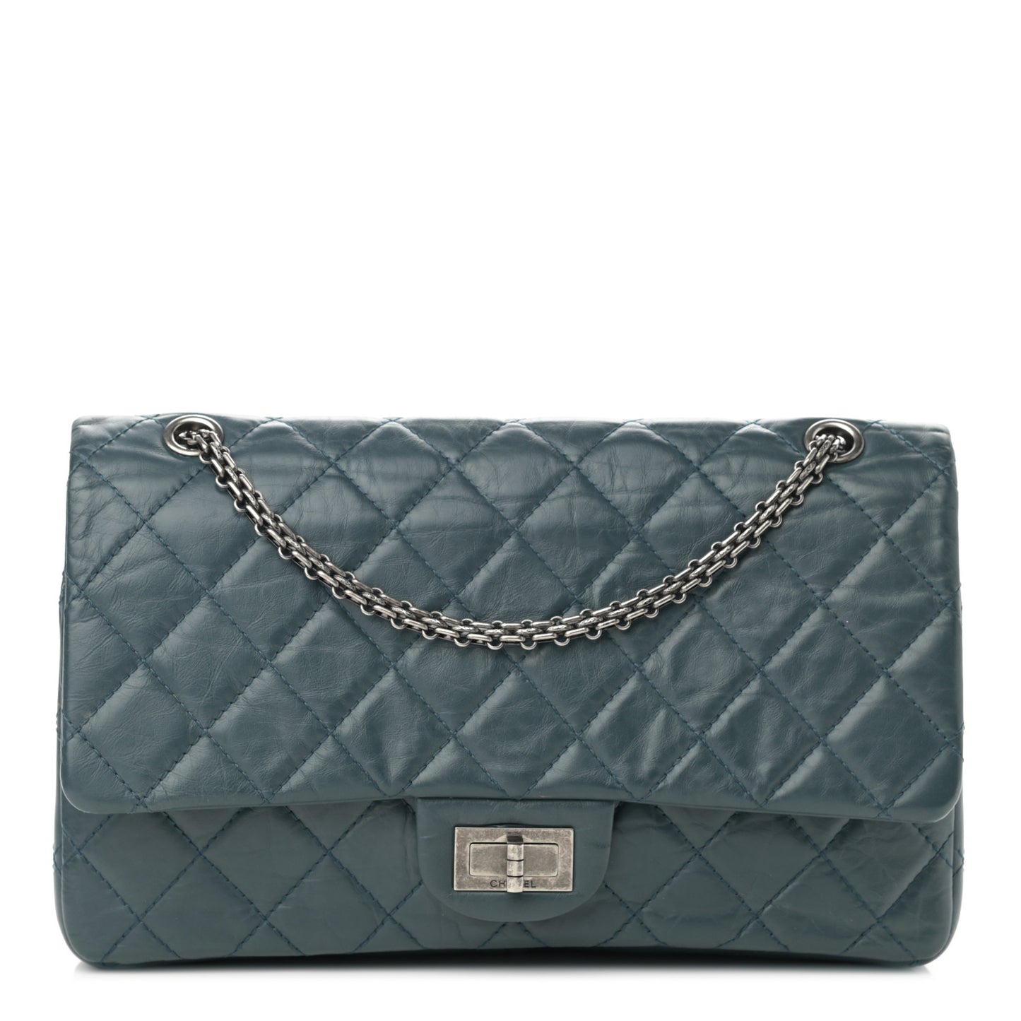 Aged Calfskin Quilted 2.55 Reissue 227 Green