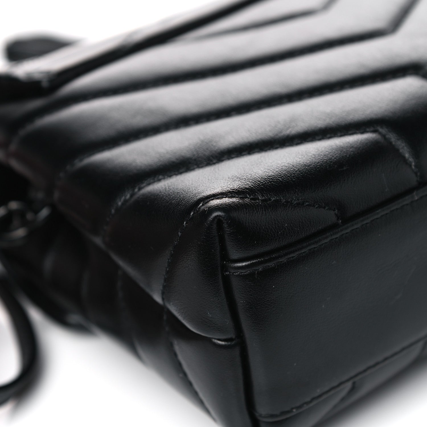 Saint Laurent Calfskin Y Quilted Monogram Toy Loulou Crossbody Bag Black 11 of 13