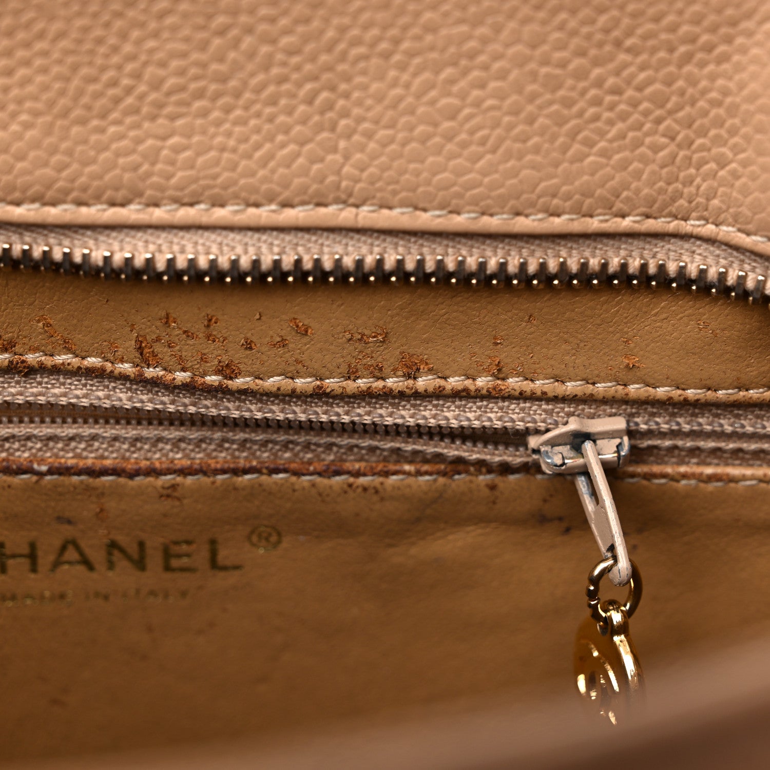 Chanel Caviar Quilted Medallion Tote Beige 11 of 24