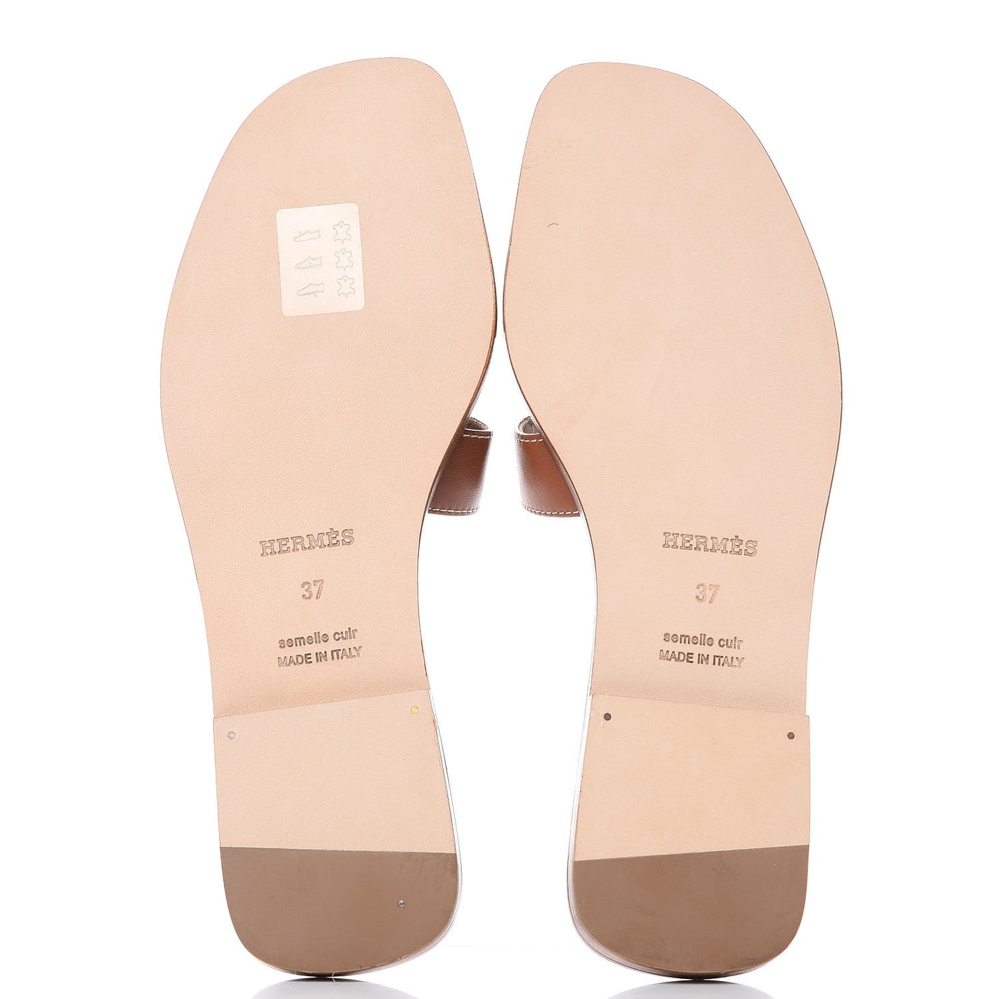 Box Calfskin Oran Sandals 37 Gold