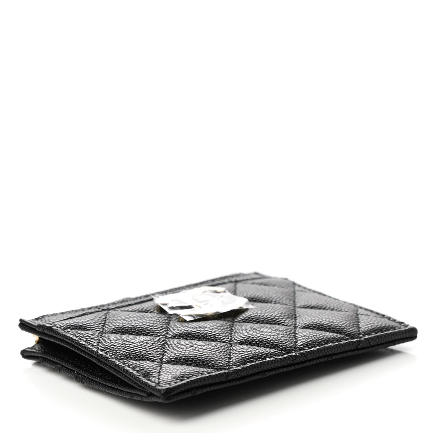 Chanel Caviar Quilted CC Zip Card Holder Black 4 of 8