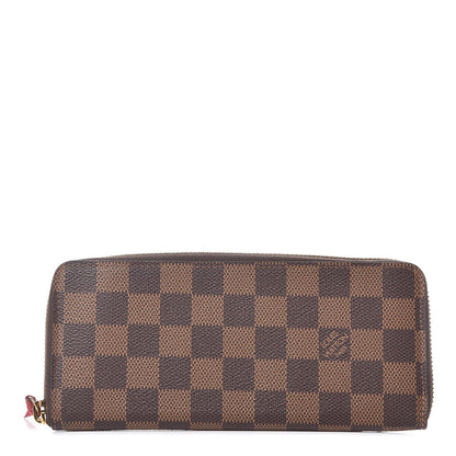 Louis Vuitton Damier Ebene Clemence Wallet Cherry 1 of 8