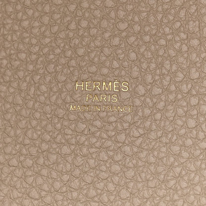 Hermes Taurillon Clemence Picotin Lock 18 PM Beton 6 of 10