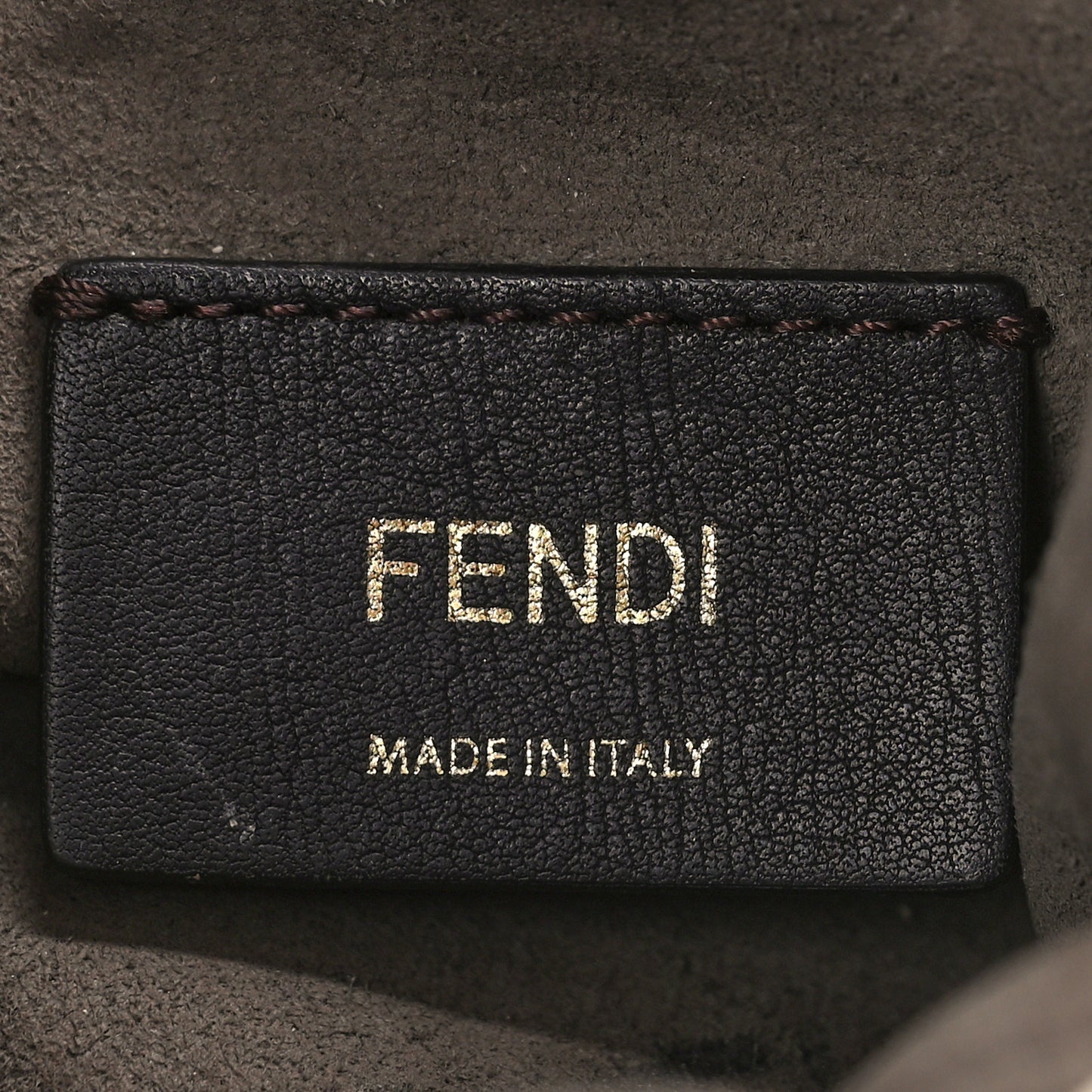 Suede Vitello King F is Fendi Micro FF Mini Mon Tresor Bucket Bag Arancio Marrone White Ice