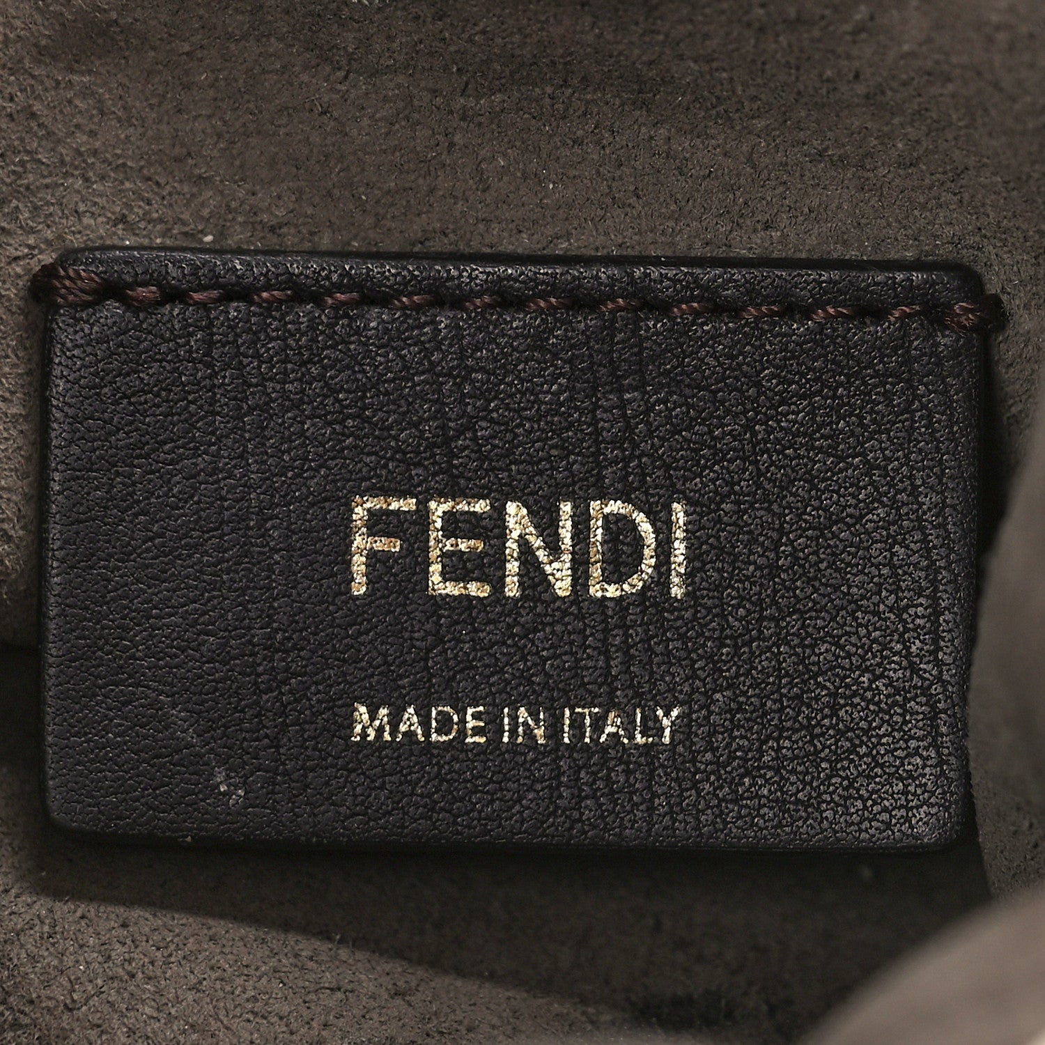 Fendi Suede Vitello King F is Fendi Micro FF Mini Mon Tresor Bucket Bag Arancio Marrone White Ice 6 of 9