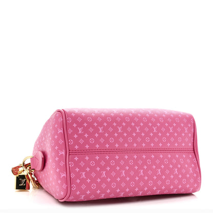 Louis Vuitton Calfskin Nanogram Embossed Speedy Bandouliere 20 Rose 4 of 9