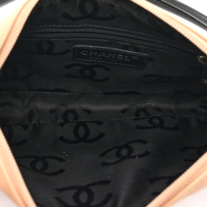 Chanel Calfskin Quilted Cambon Pochette Beige Black 5 of 10