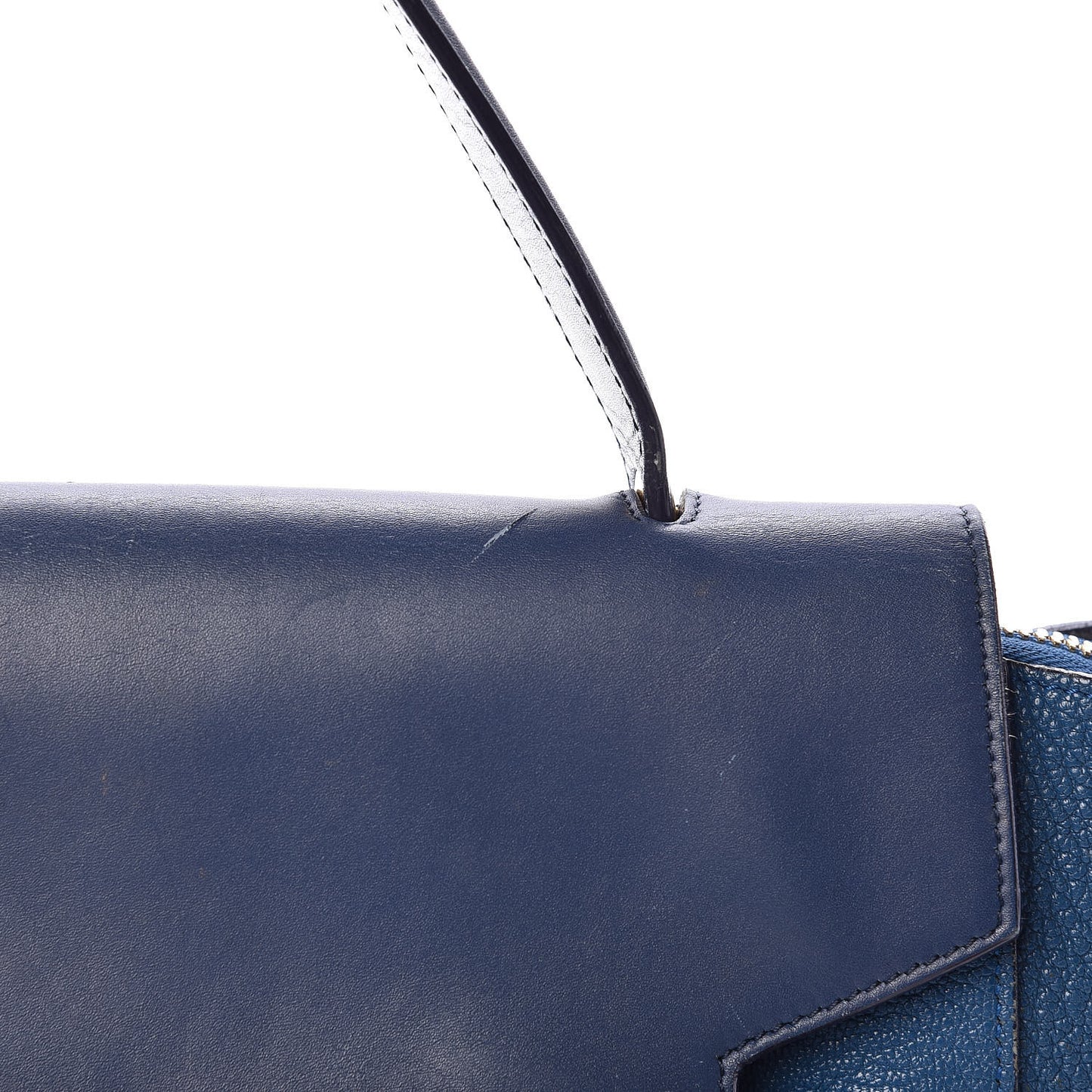 Goatskin Smooth Calfskin Mini Belt Bag Sea