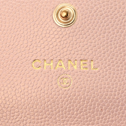 Chanel Iridescent Caviar Quilted Pearl On Top Coin Purse With Chain Light Pink 6 of 12