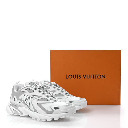 Louis Vuitton Calfskin Mesh Mens LV Runner Tatic Sneakers 9 White 9 of 9
