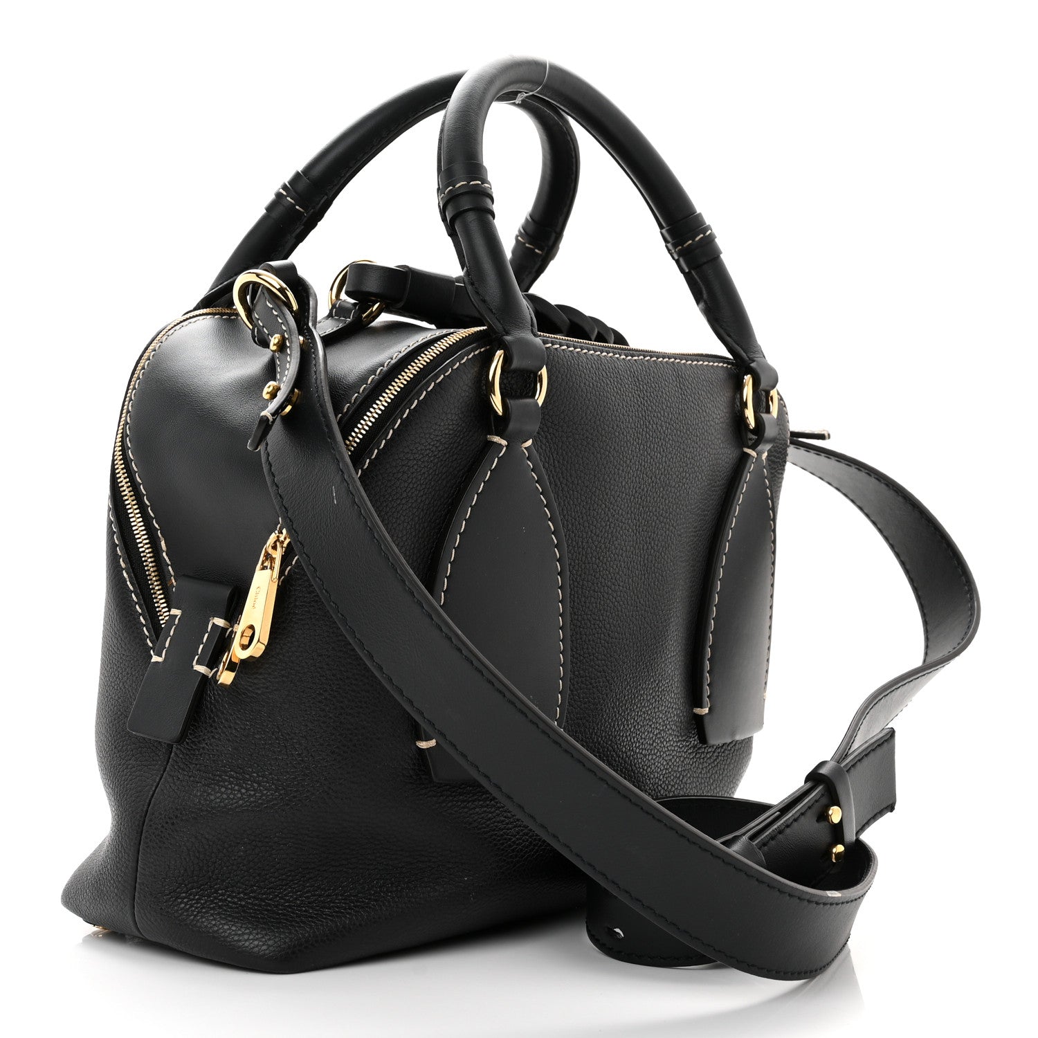 Chloe Calfskin Medium Daria Full Blue 3 of 11