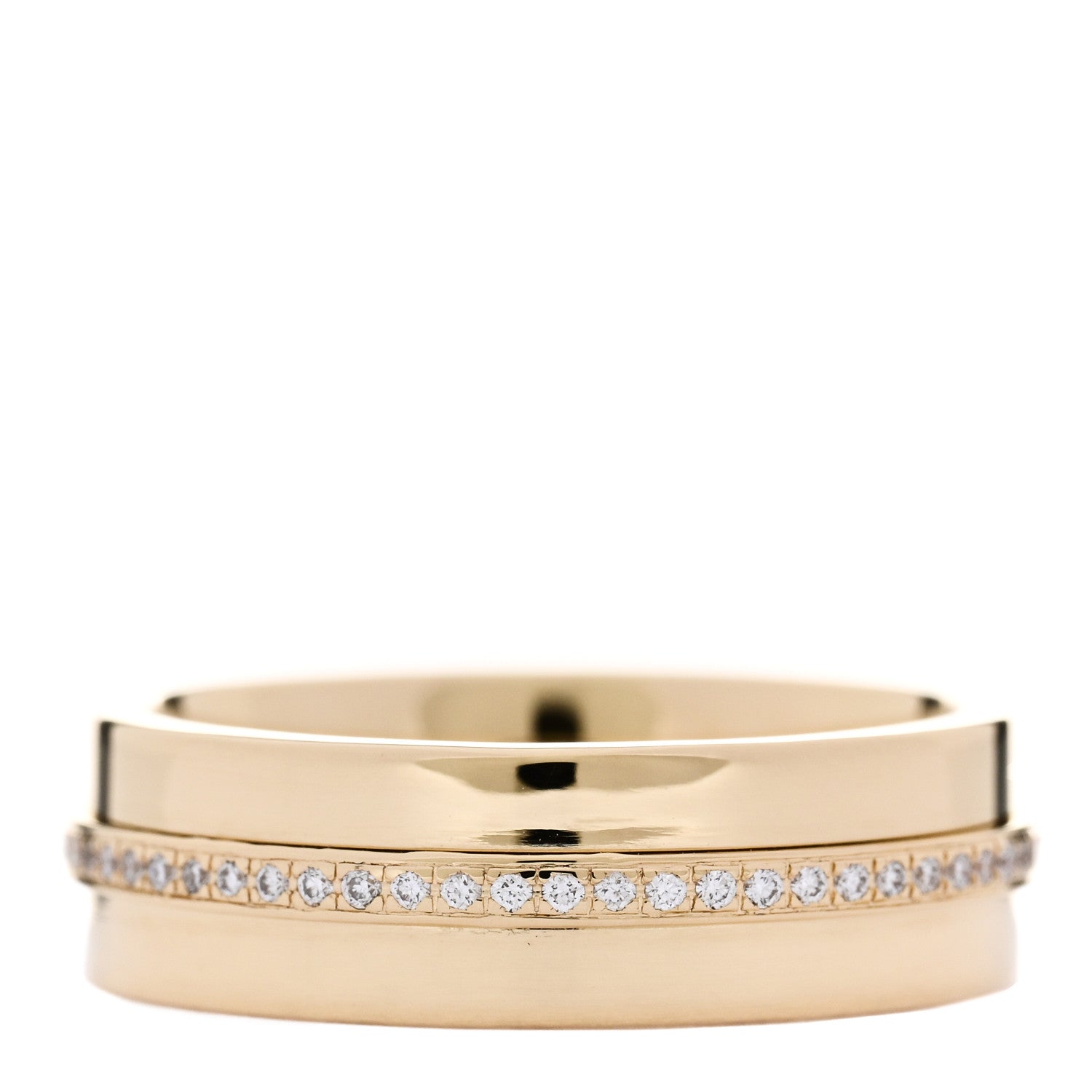 Tiffany 18K Yellow Gold Diamond Wide T Two Ring 49 5 3 of 5