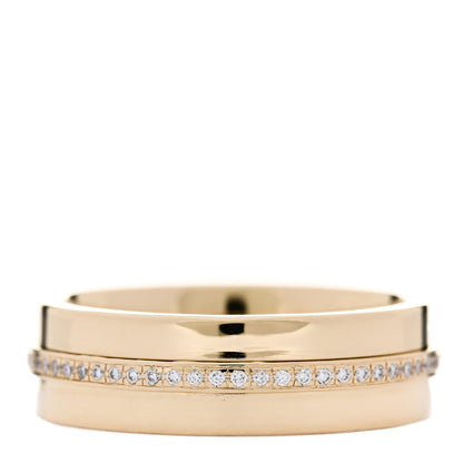 Tiffany 18K Yellow Gold Diamond Wide T Two Ring 49 5 3 of 5
