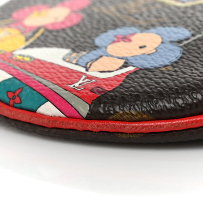 Louis Vuitton Monogram 2020 Christmas Animation Bumper Cars Round Coin Purse Coquelicot 8 of 10