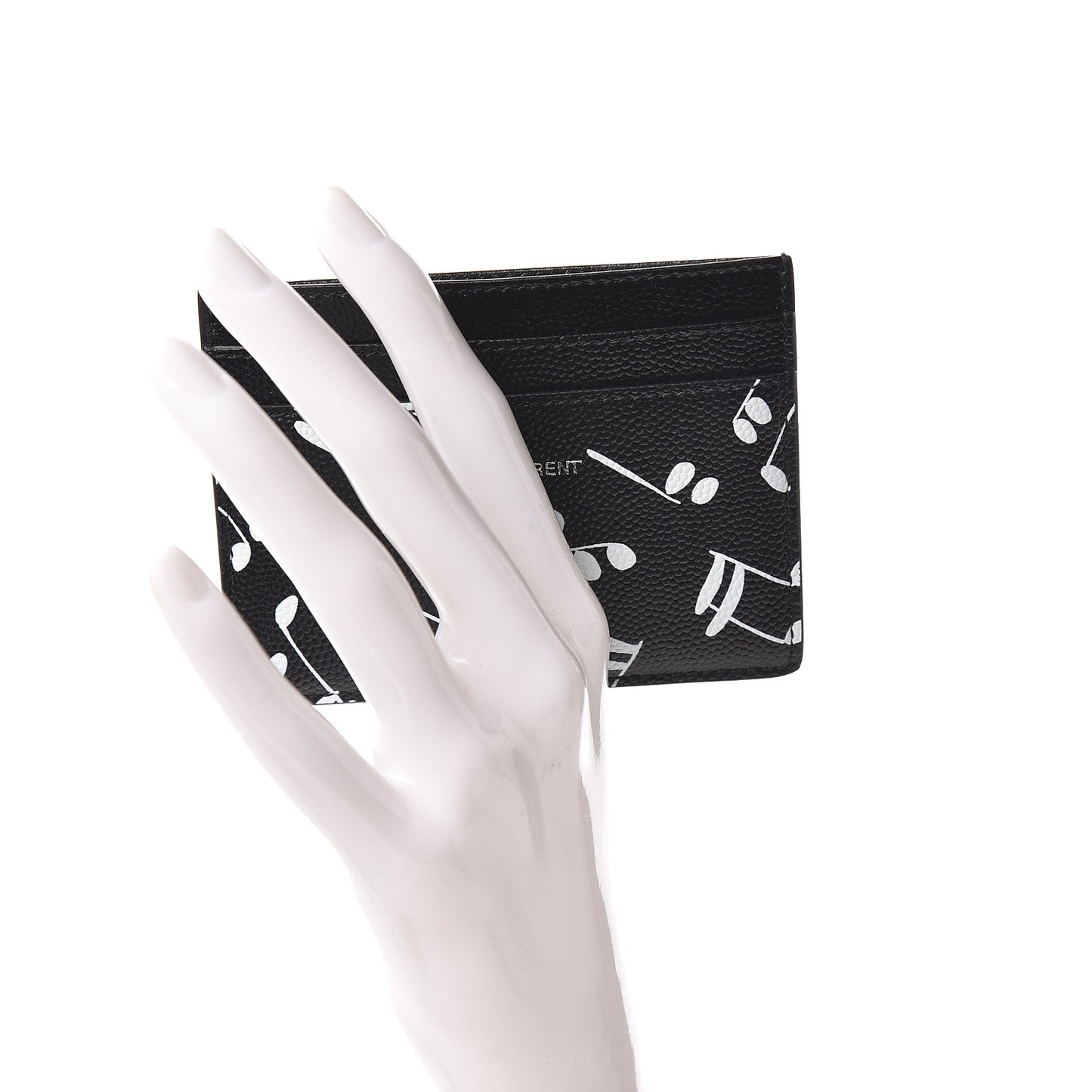 Grain De Poudre Musical Notes Credit Card Case Black