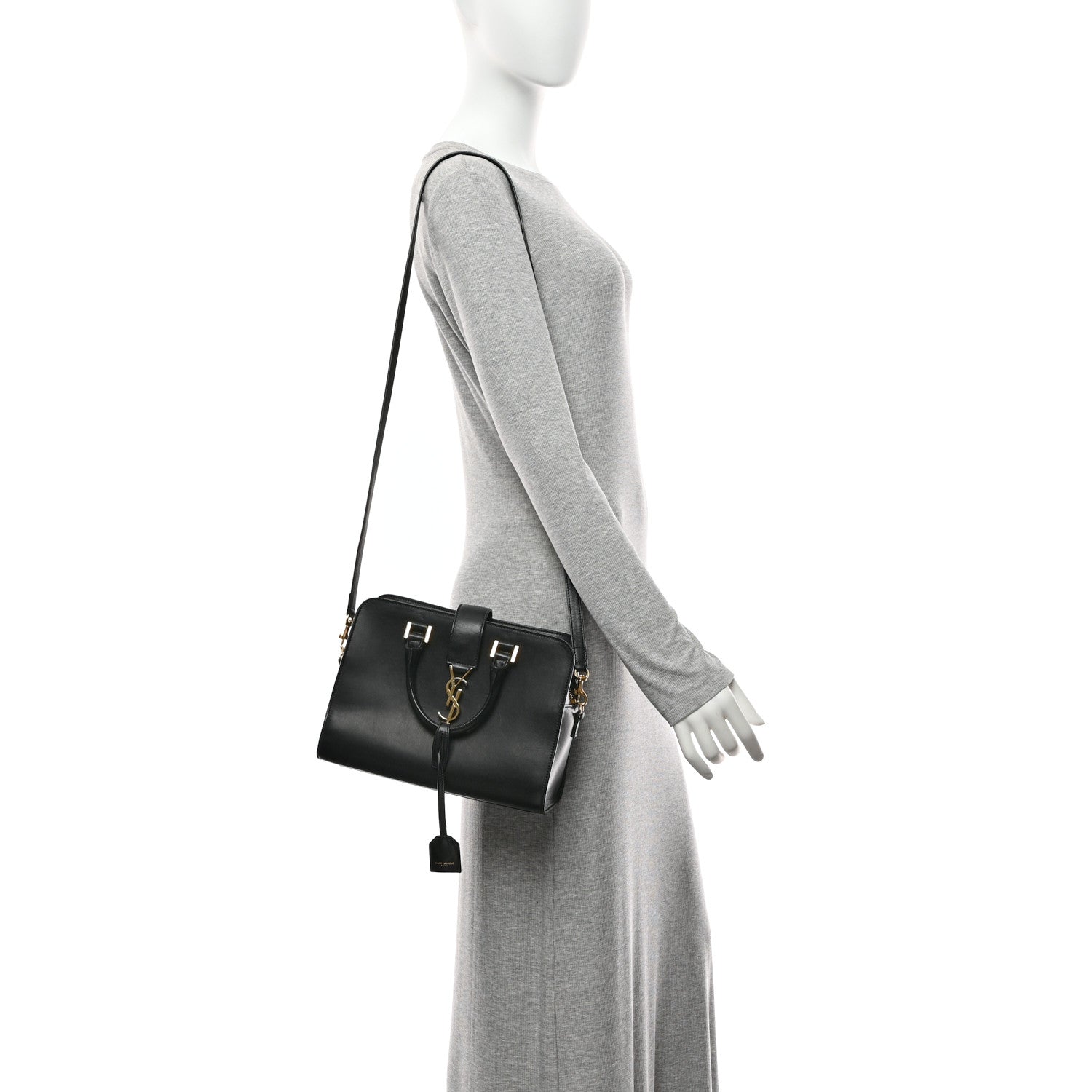 Saint Laurent Calfskin Monogram Baby Cabas Black 2 of 11