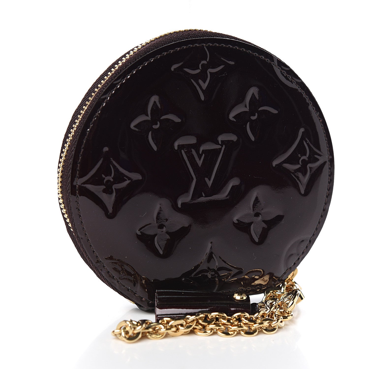 Louis Vuitton Vernis Animania Ecureuil Squirrel Round Coin Purse Amarante 2 of 5