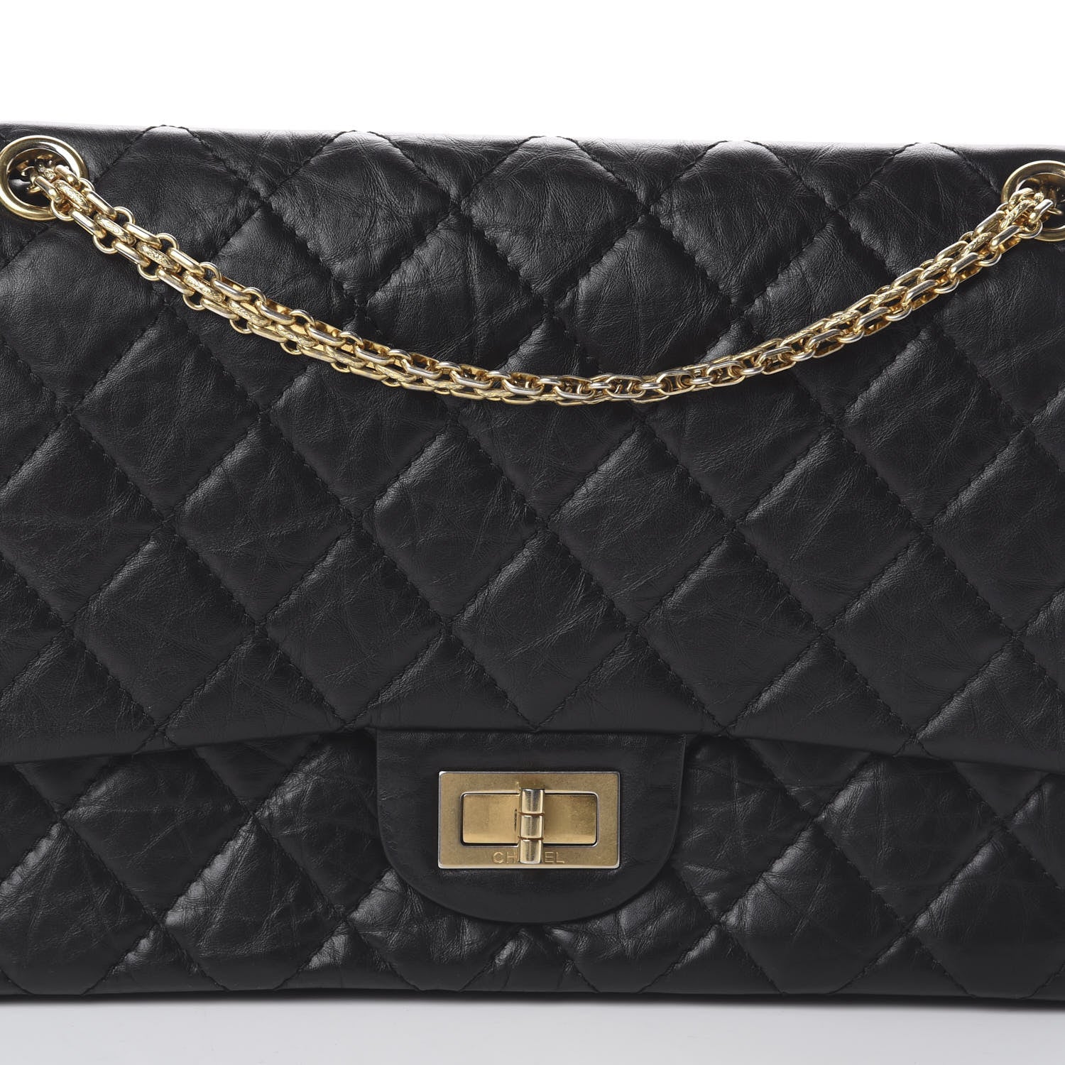 Chanel Aged Calfskin Quilted 2.55 Reissue 227 Flap Black 9 of 9