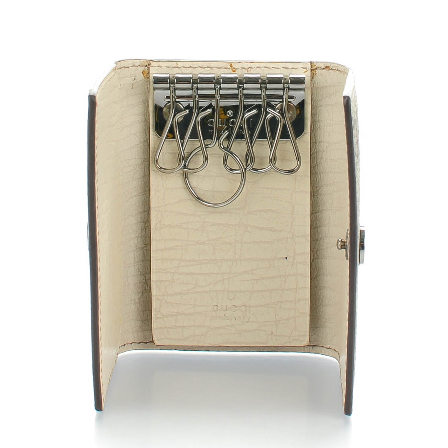 GG Supreme Monogram 6 Key Holder Case Off White