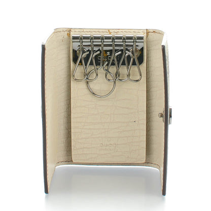 Gucci GG Supreme Monogram 6 Key Holder Case Off White 5 of 8