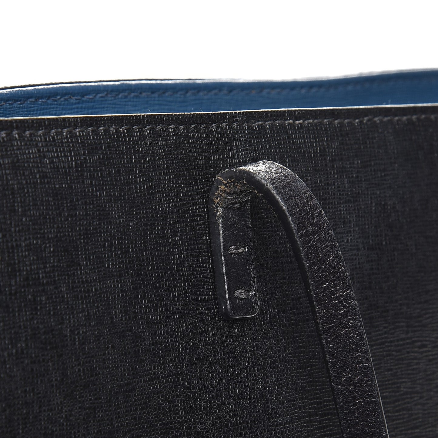Vitello Elite Cuoio Monster Buggies Medium Roll Tote Black Multicolor Blue Cobalto