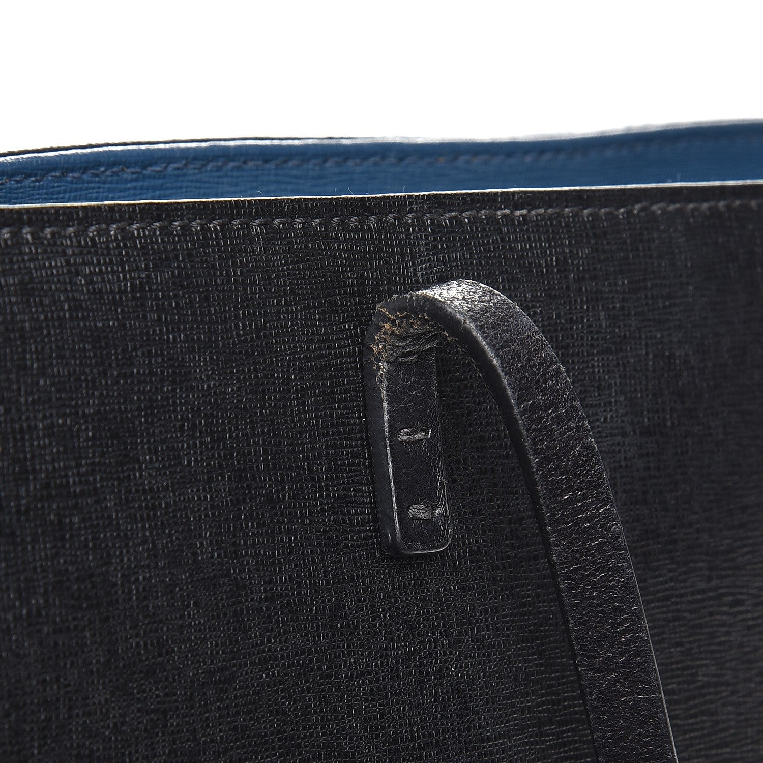 Fendi Vitello Elite Cuoio Monster Buggies Medium Roll Tote Black Multicolor Blue Cobalto 12 of 14