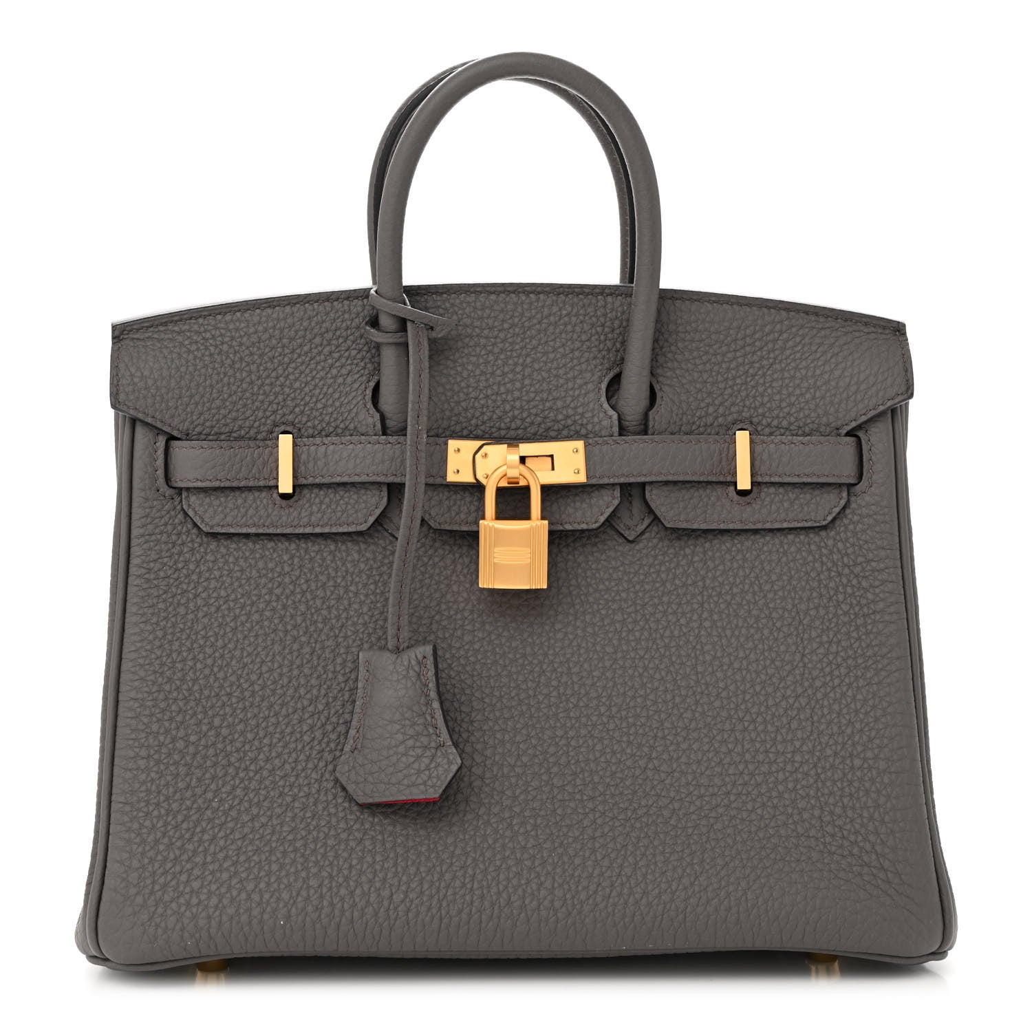 Hermes Togo Horseshoe Birkin 25 Etain Rose Extreme 1 of 12