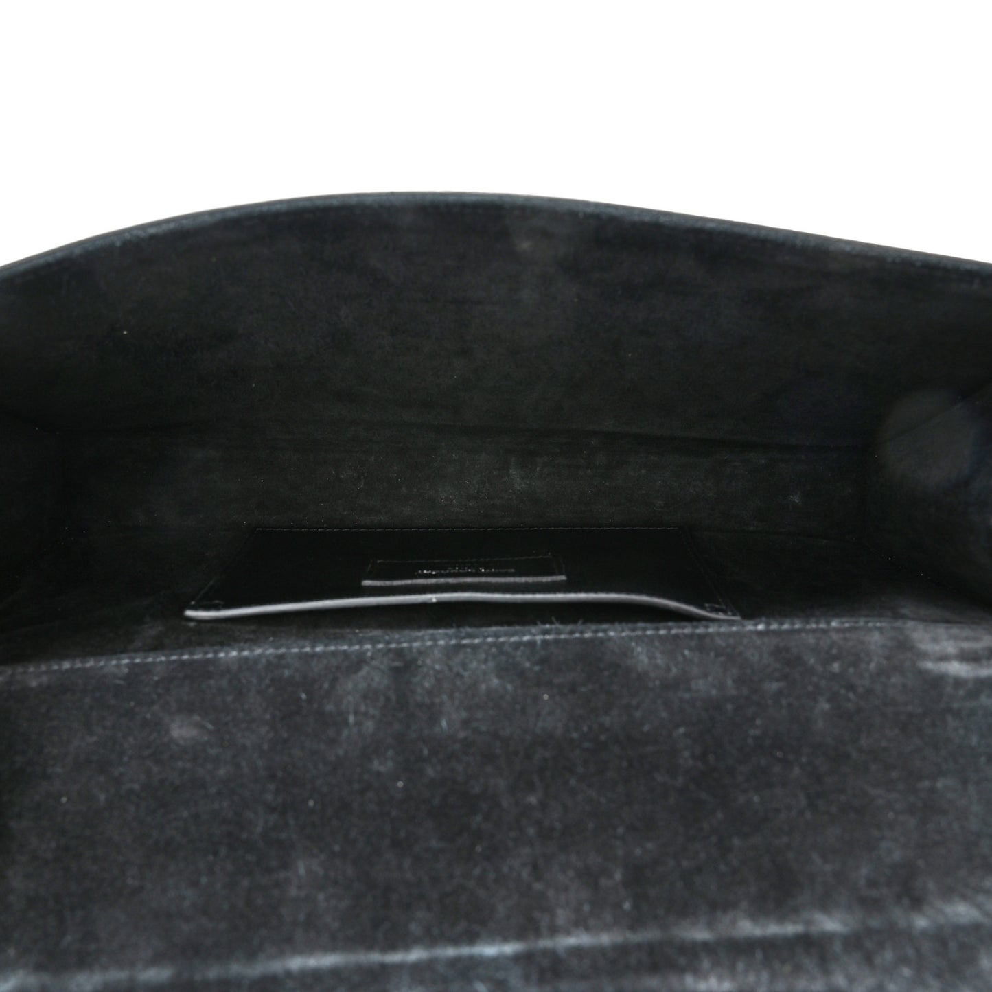 Calfskin Crocodile Embossed Classic Monogram Cassandre Clutch Black