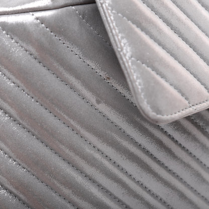 Chanel Metallic Calfskin Chevron Quilted Small Urban Spirit Backpack Silver 28 of 31