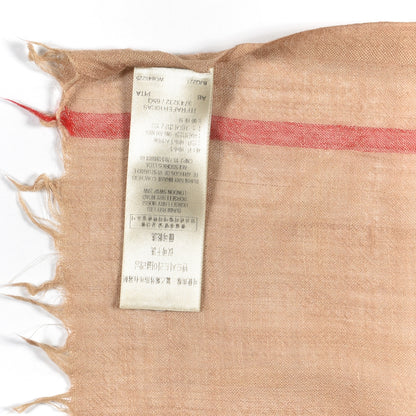 Burberry Wool Silk Gauze Giant Check Lightweight Scarf Camel 3 of 4
