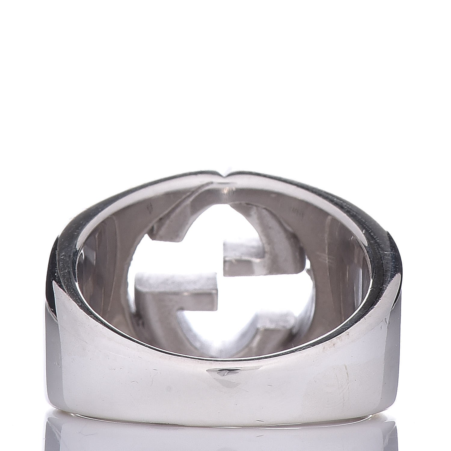 Gucci Sterling Silver Interlocking G Signet Ring 52 6 4 of 6