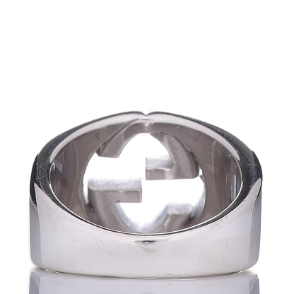 Gucci Sterling Silver Interlocking G Signet Ring 52 6 4 of 6