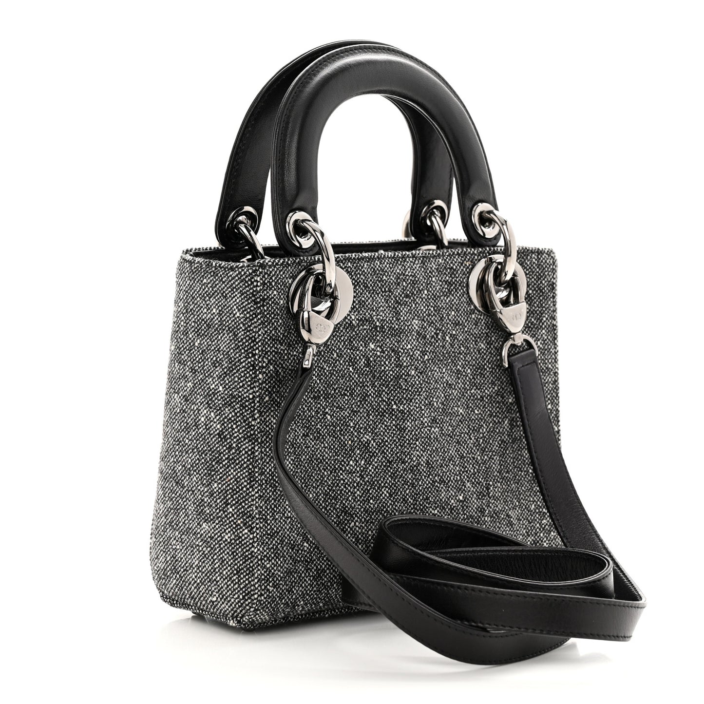 Tweed Mini Lady Dior Black