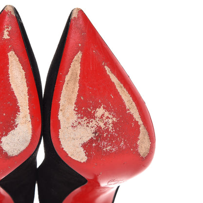 Christian Louboutin Suede Pigalle Follies 100 Pumps 38 Black 9 of 12