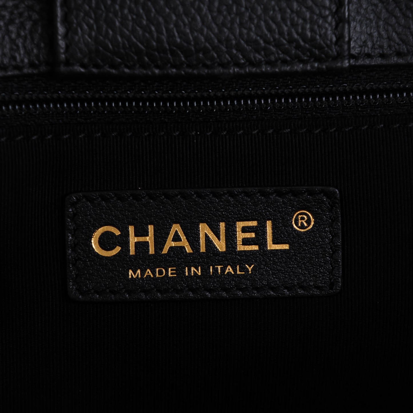 Calfskin Small Cerf Shopper Tote Black