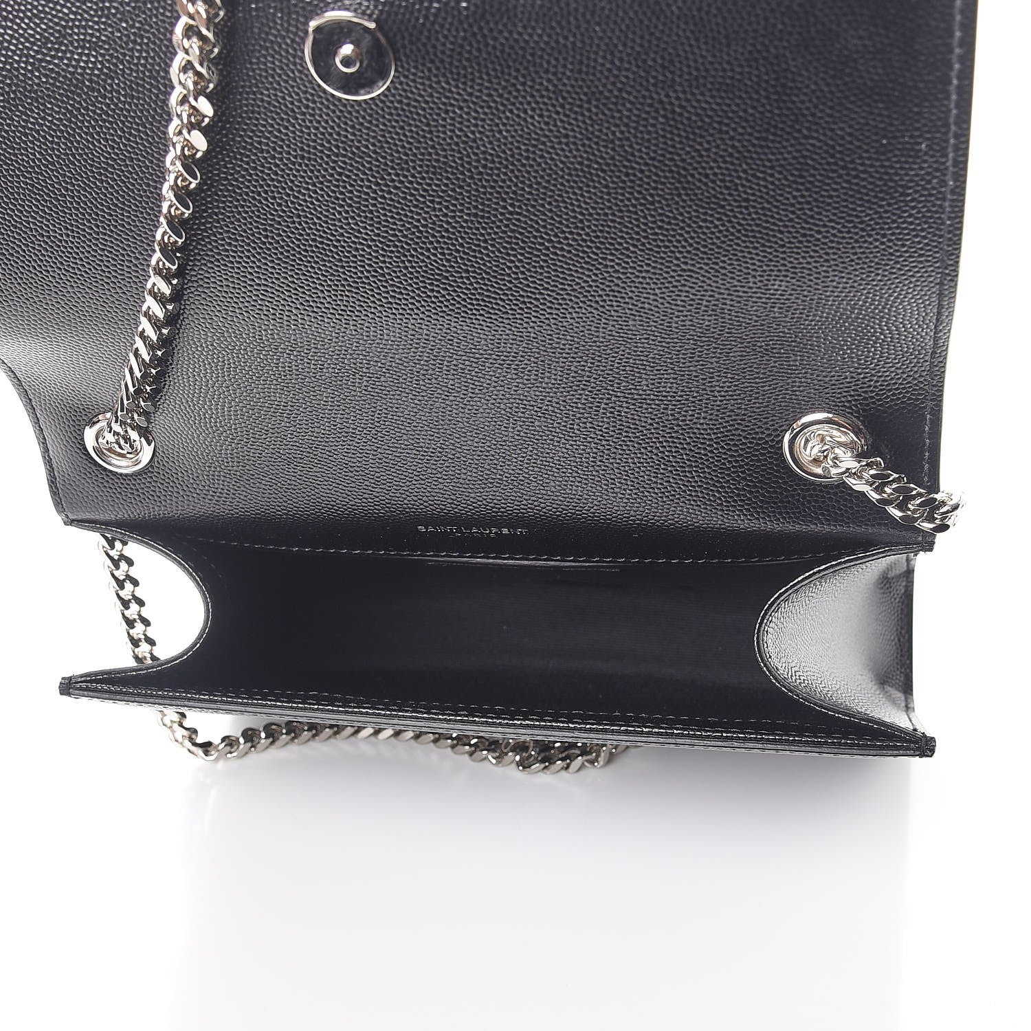 Saint Laurent Grain De Poudre Small Monogram Kate Satchel Black 6 of 8