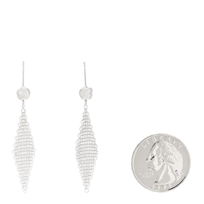 Tiffany Sterling Silver Small Elsa Peretti Mesh Earrings 2 of 4