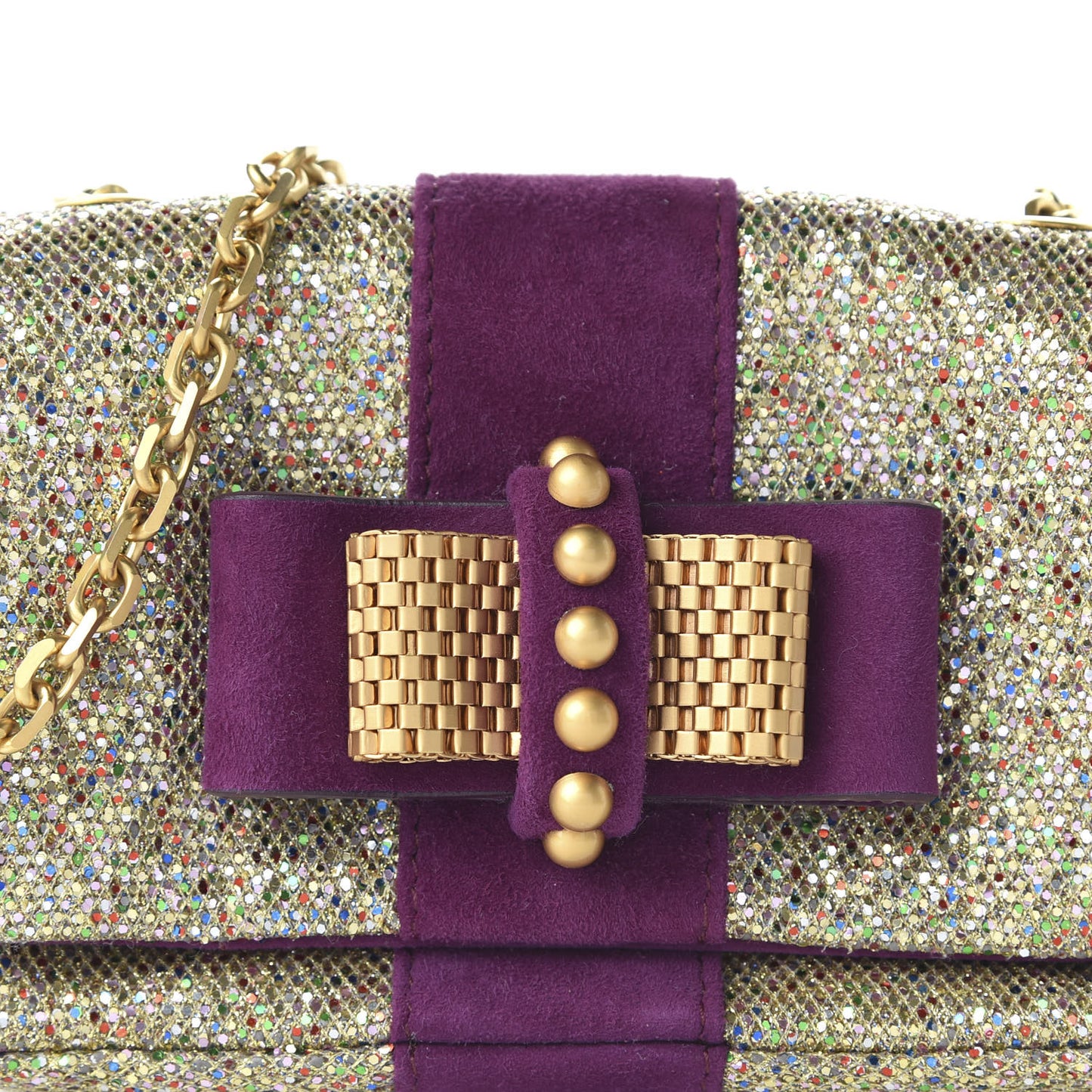 Glitter Sweety Charity Crossbody Bag Multicolor Gold